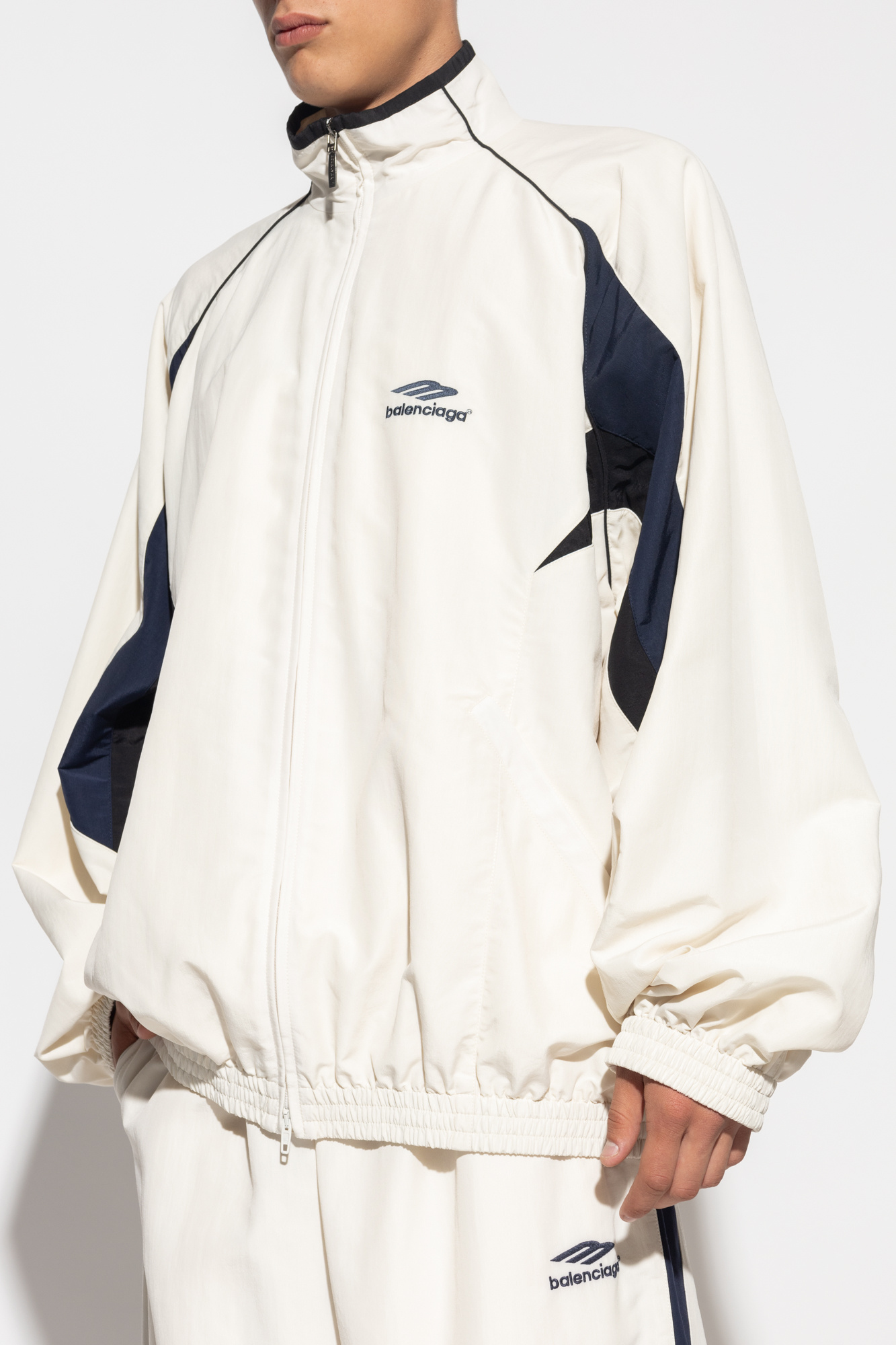 Balenciaga windbreaker hot sale mens white